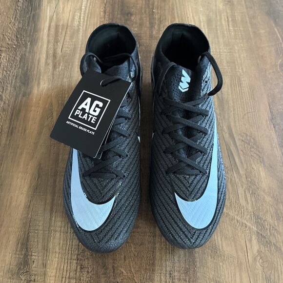 Nike ZM Vapor 16 Elite AG-Pro Men Size 6.5 Black Ice Blue Soccer FQ8693-001